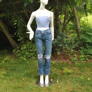 Reworked Levi Jeans with patched knees